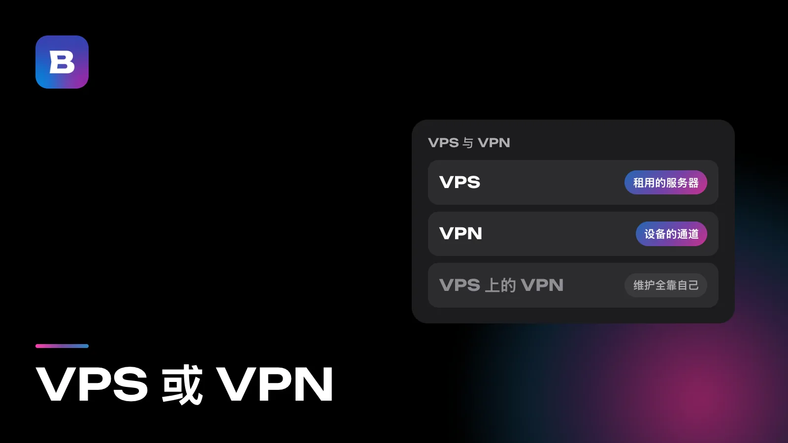 VPS 或 VPN
